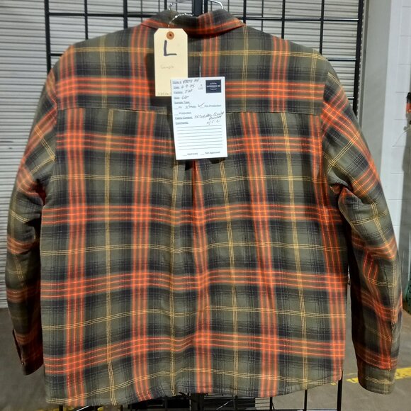 Concealed Carry Quilt Lined Shirt Jacket - Army | Large - Picture 3 of 8